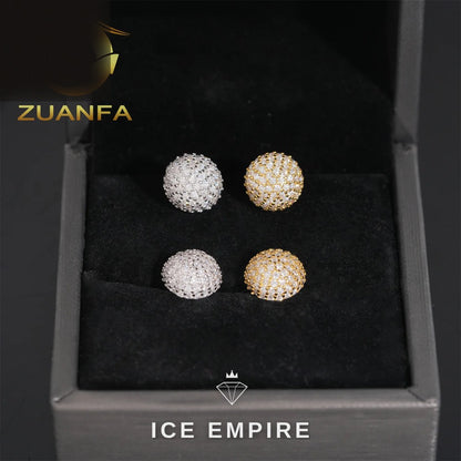 Iced Out 925 Silver Moissanite Earrings
