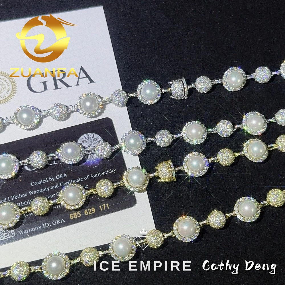 Iced Out Rose Gold Plated Moissanite Cuban Chain