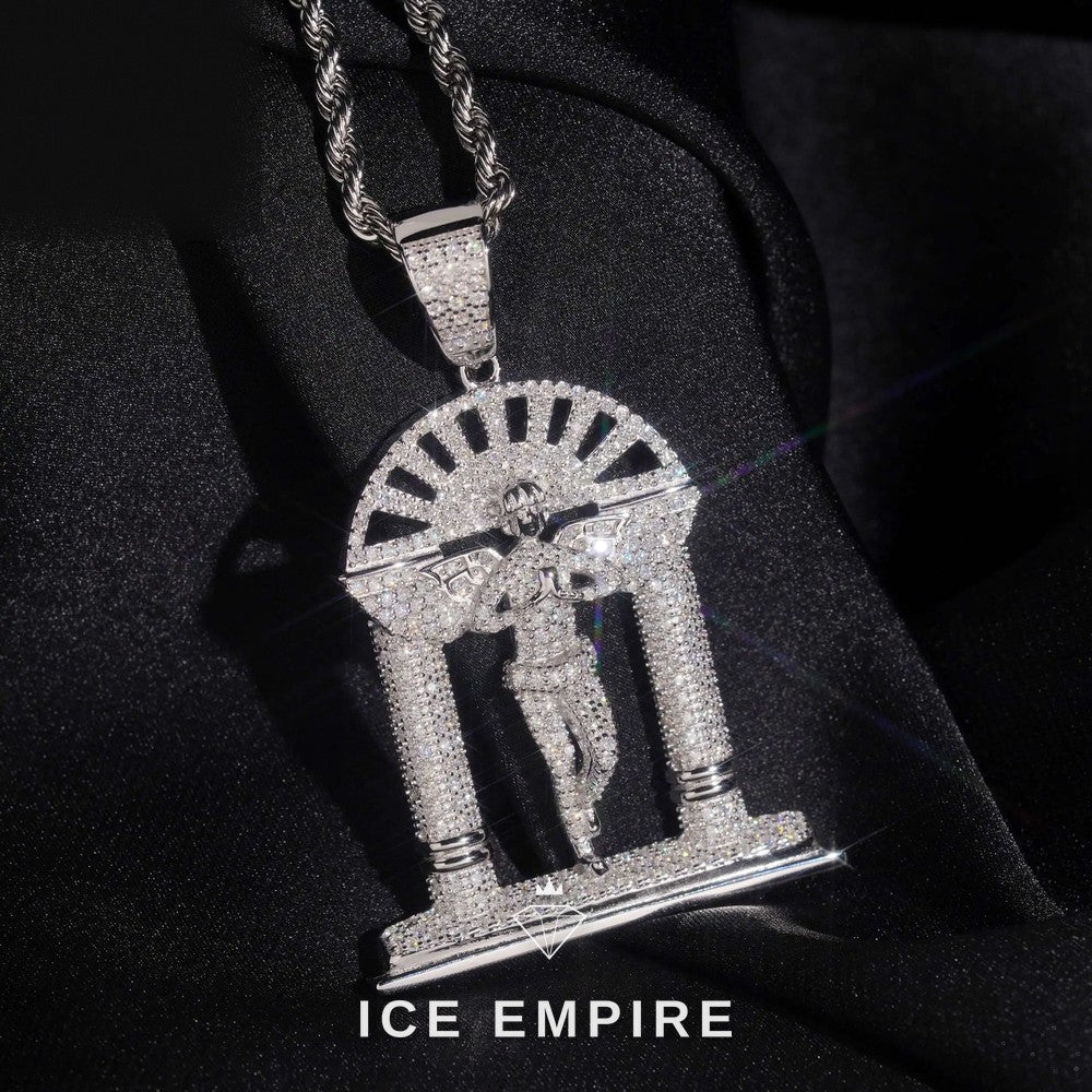 Iced Out 925 Silver Moissanite Pendant