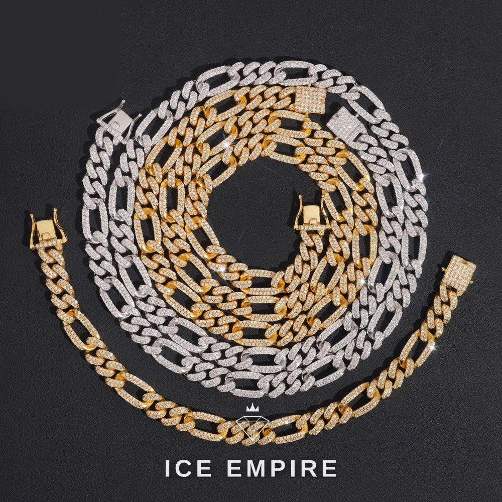 Iced Out Rose Gold Plated Moissanite Cuban Chain