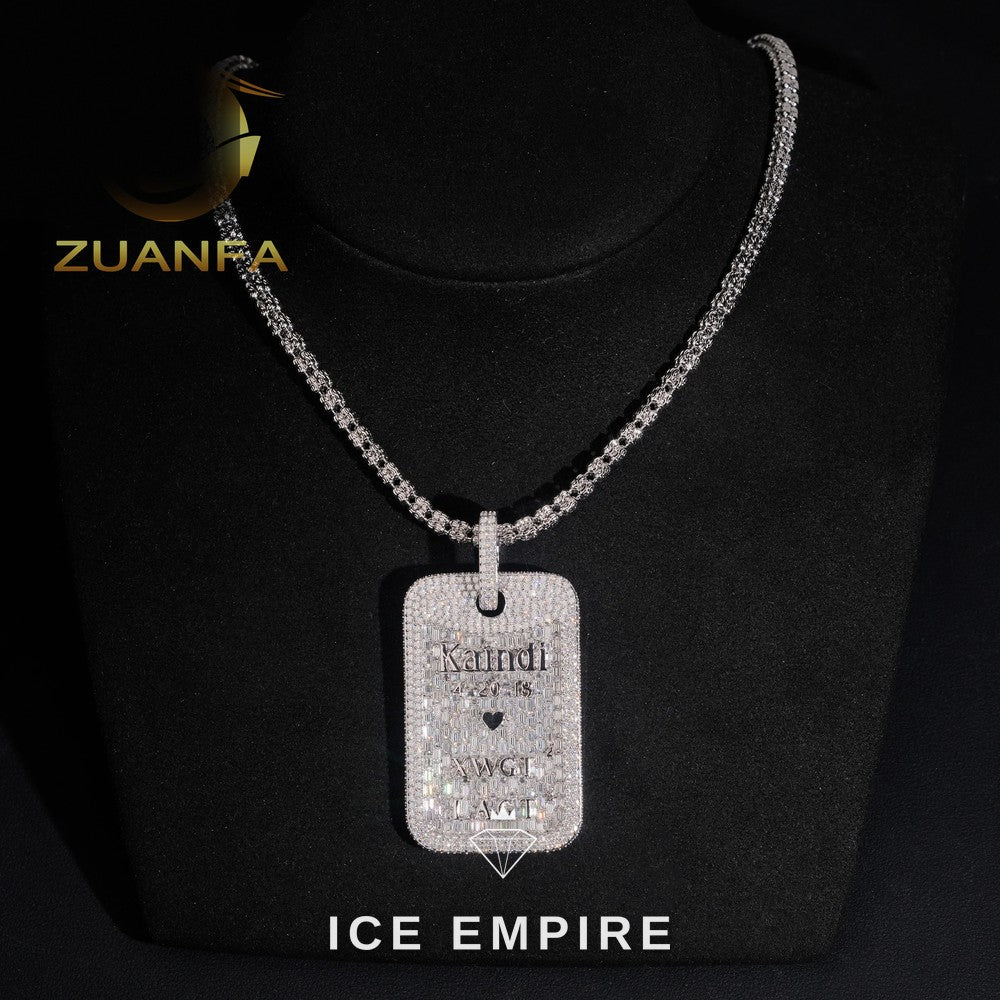 Iced Out Rose Gold Plated Moissanite Pendant