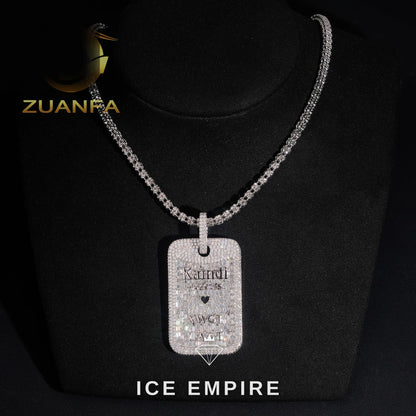 Iced Out Rose Gold Plated Moissanite Pendant