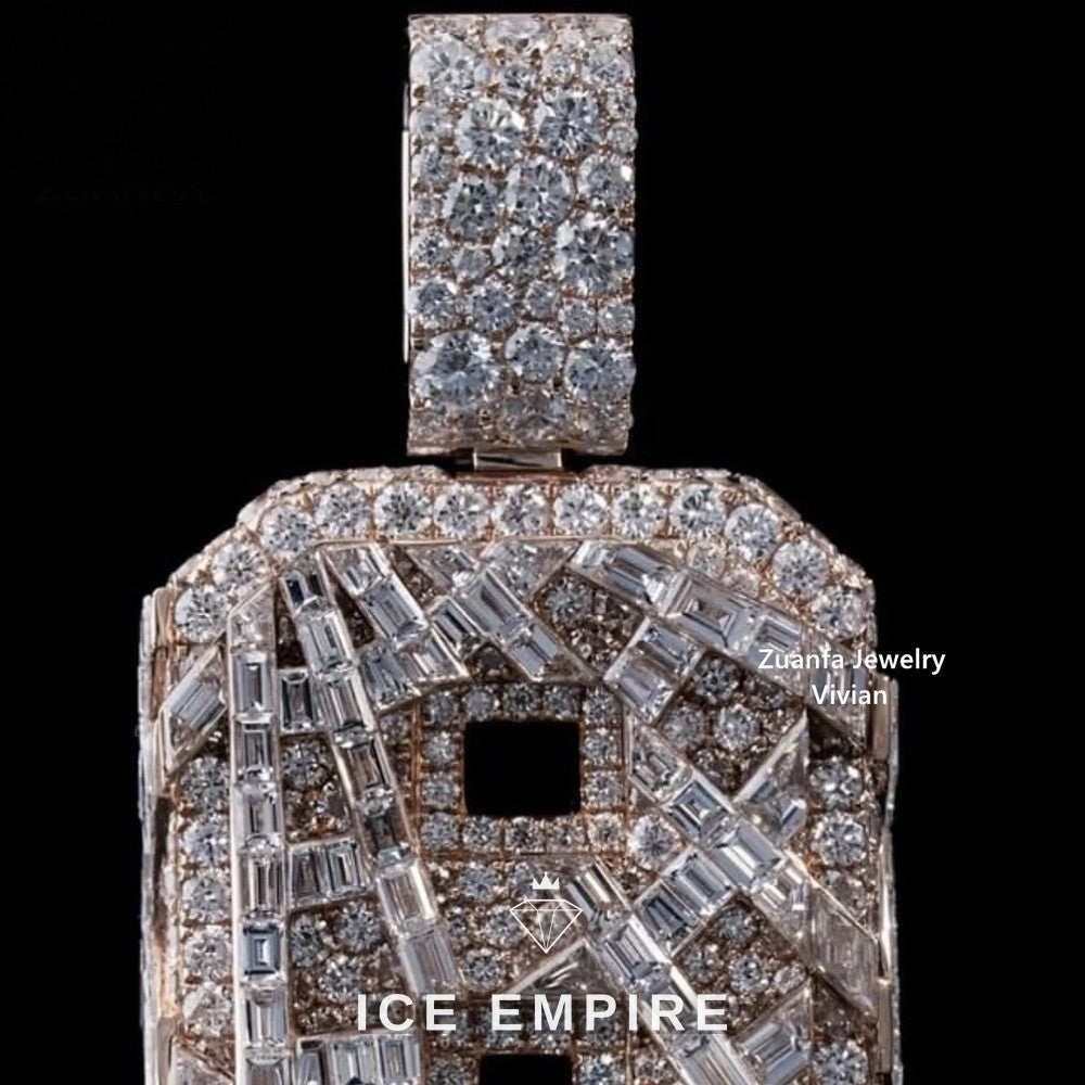 Iced Out 925 Silver Moissanite Pendant