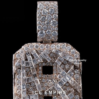 Iced Out 925 Silver Moissanite Pendant