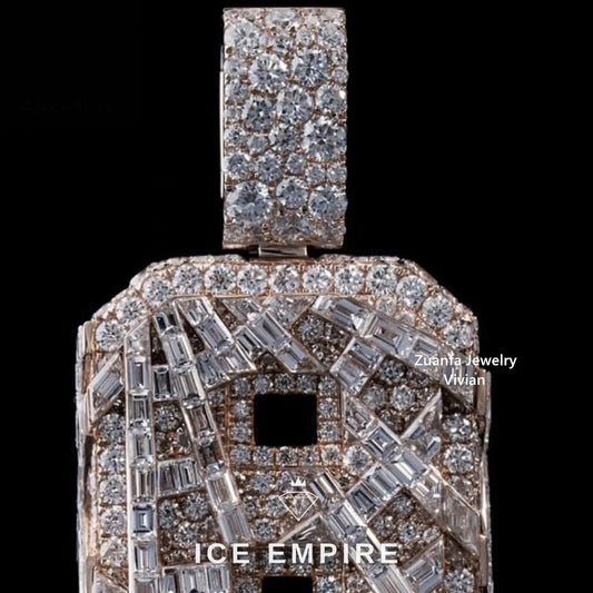 Iced Out 925 Silver Moissanite Pendant