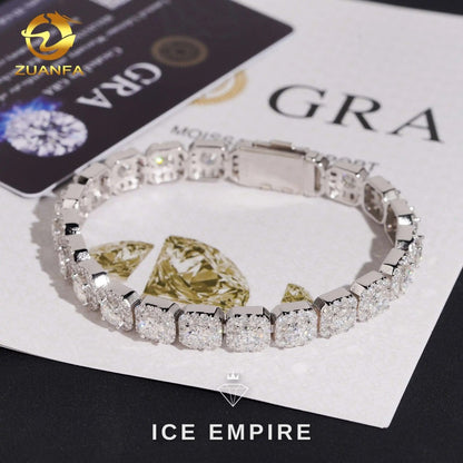 Iced Out 925 Silver Moissanite Cuban Chain