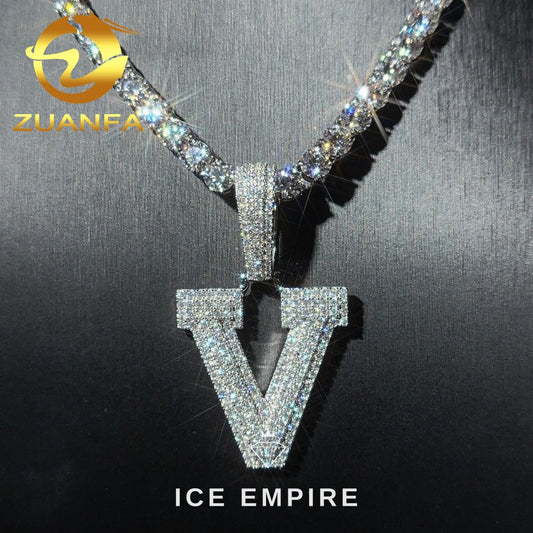 Iced Out Rose Gold Plated Moissanite Pendant