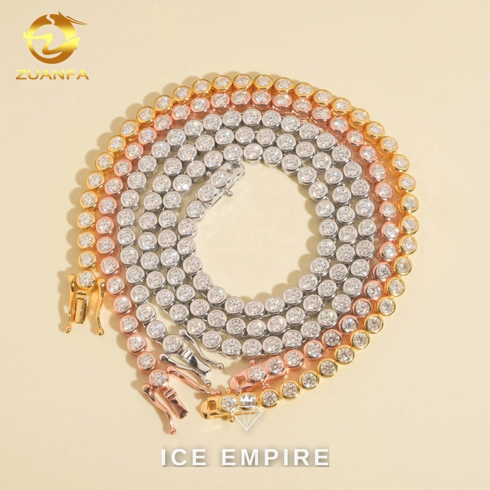 Iced Out 925 Silver Moissanite Tennis Bracelet