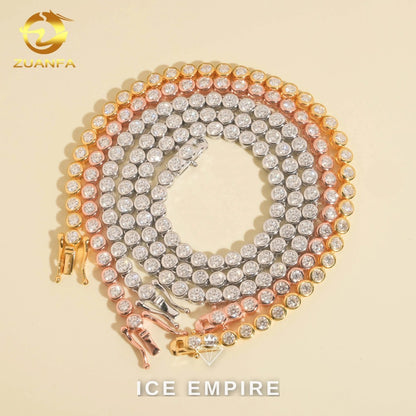 Iced Out 925 Silver Moissanite Tennis Bracelet