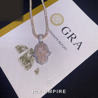 Iced Out 925 Silver Moissanite Pendant