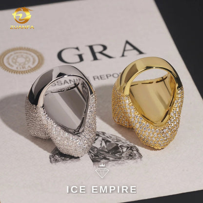 Iced Out Baguette Rose Gold Plated Moissanite Ring