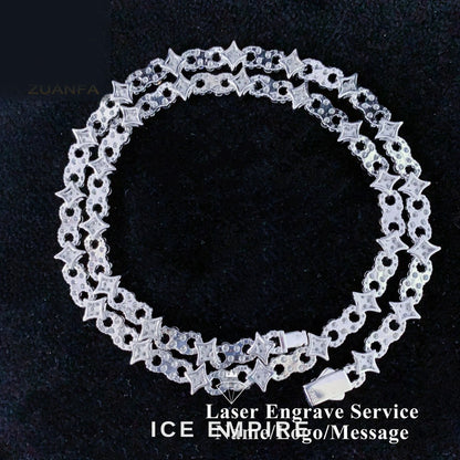 Iced Out Rose Gold Plated Moissanite Cuban Chain