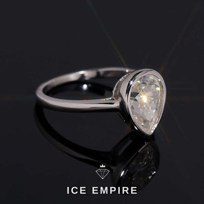 Iced Out 18K Gold Moissanite Wedding Band