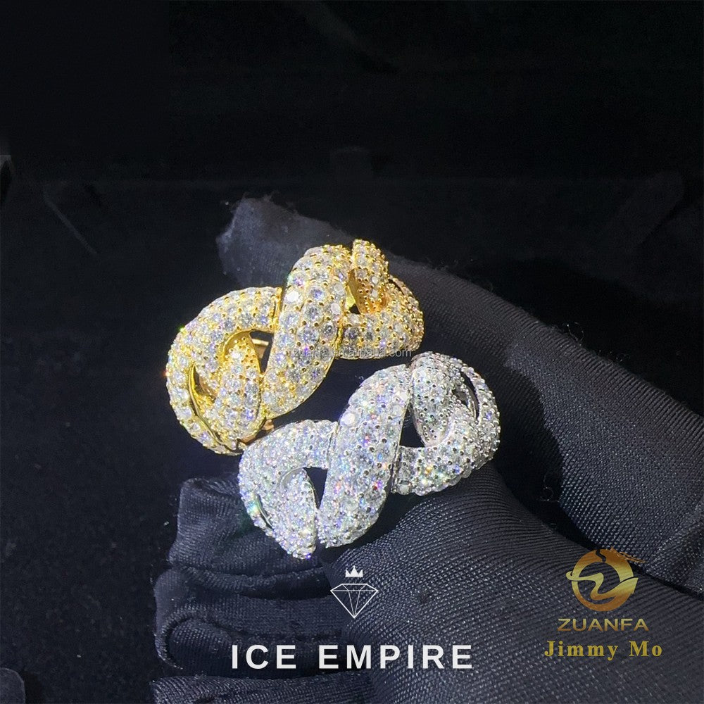Iced Out 925 Silver Moissanite Cuban Chain