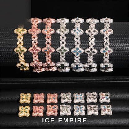 Iced Out Rose Gold Plated Moissanite Cuban Chain