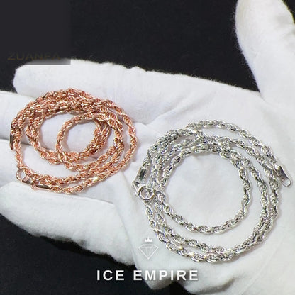 Iced Out Rose Gold Plated Cuban Chain