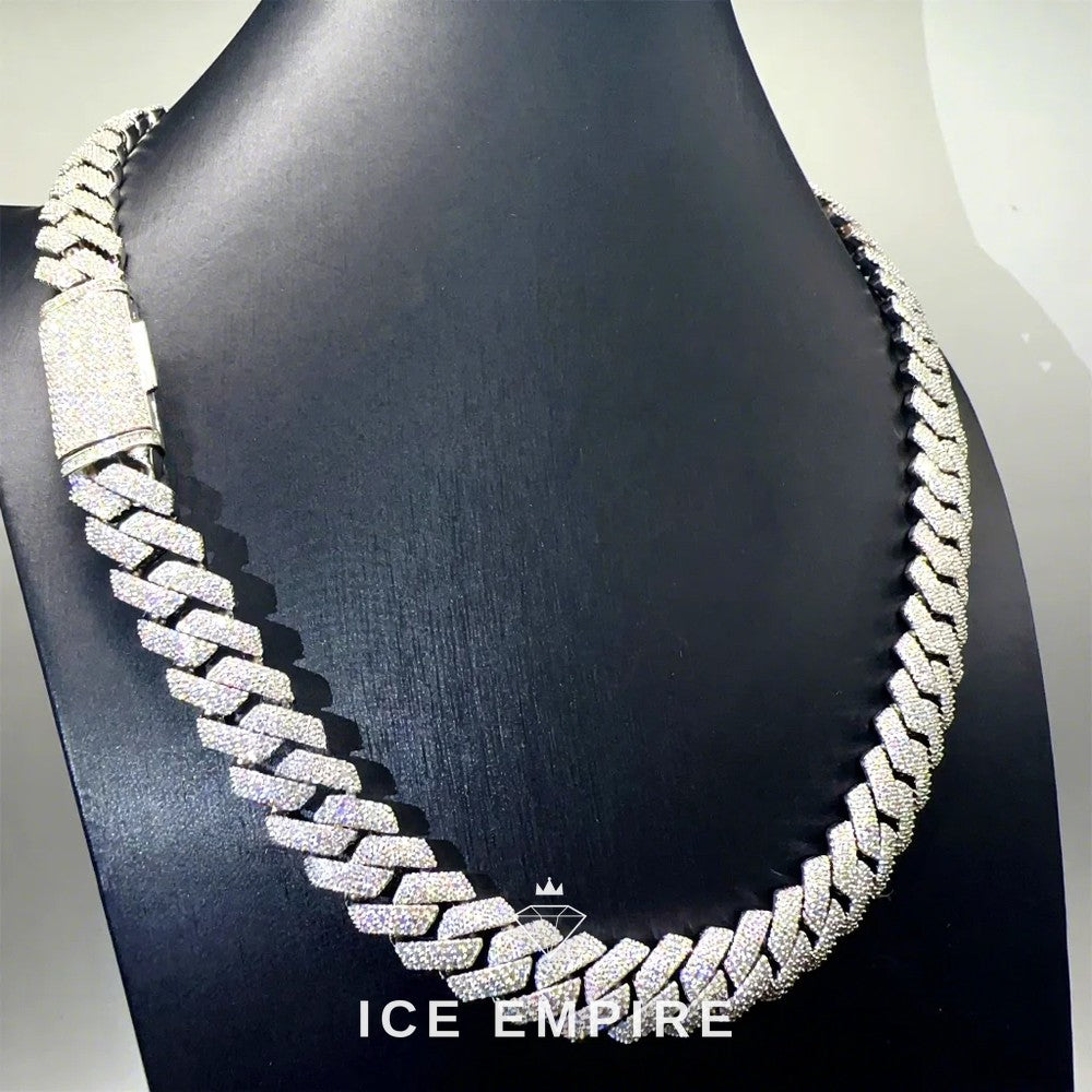 Iced Out Rose Gold Plated Moissanite Cuban Chain