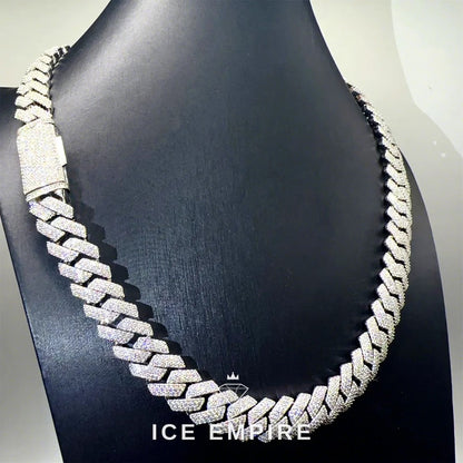 Iced Out Rose Gold Plated Moissanite Cuban Chain