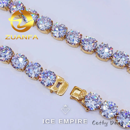 Iced Out Gold Plated Moissanite Cuban Chain