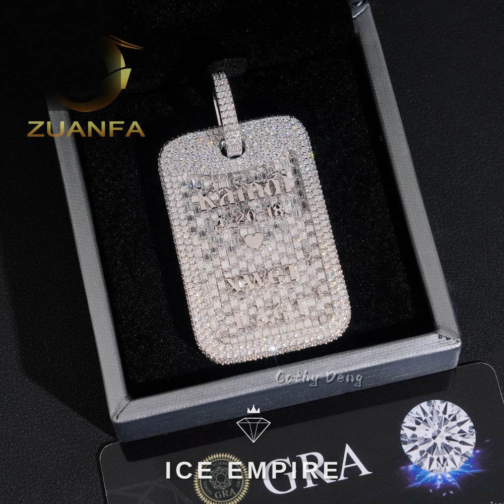 Iced Out Rose Gold Plated Moissanite Pendant