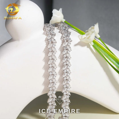 Iced Out 925 Silver Moissanite Tennis Bracelet