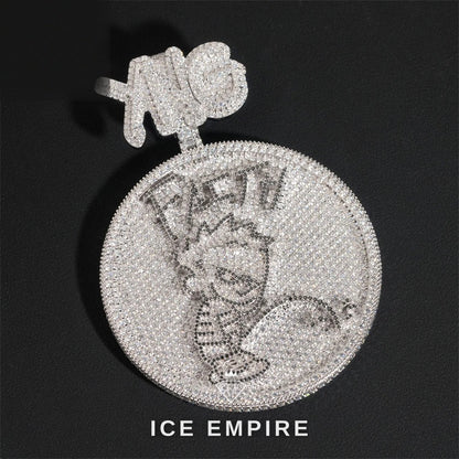 Iced Out Baguette Rose Gold Plated Cuban Chain