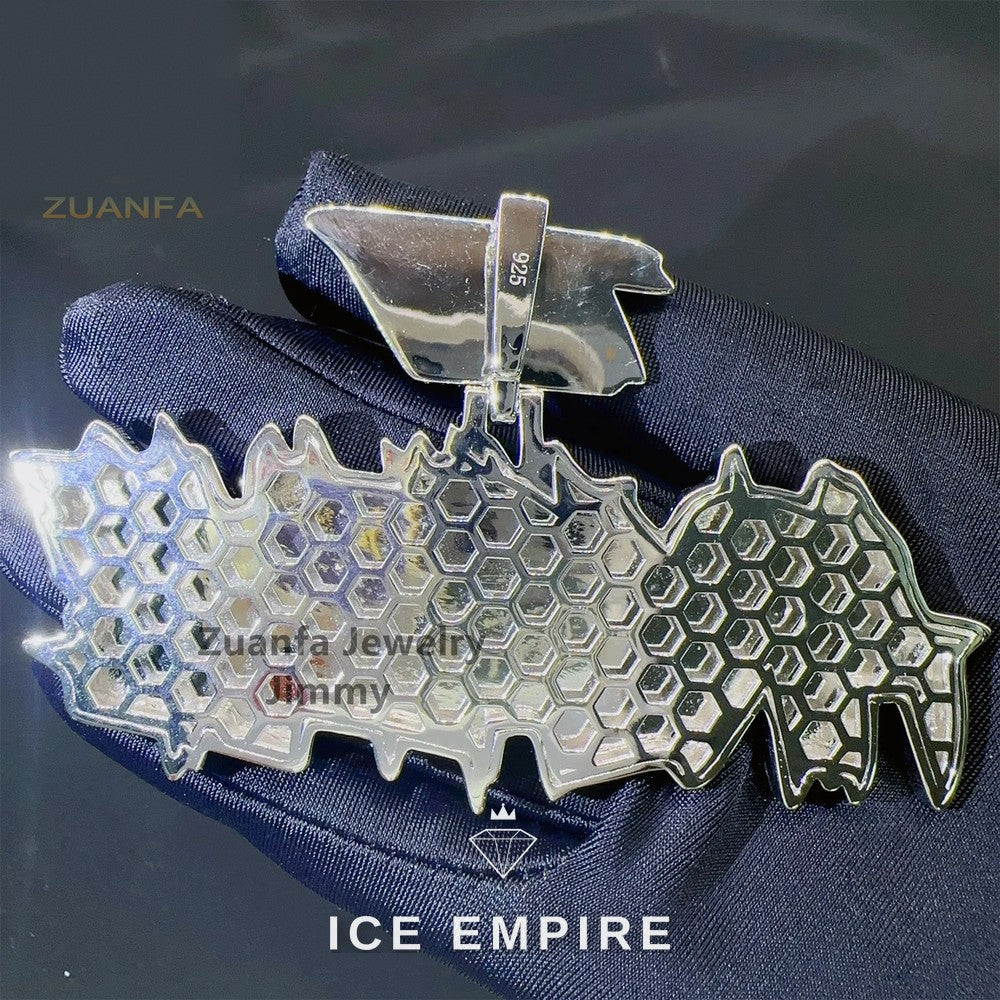 Iced Out 925 Silver Pendant