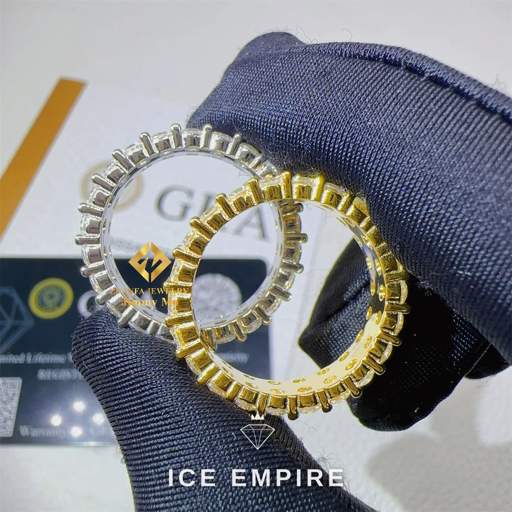 Iced Out Gold Plated Moissanite Ring