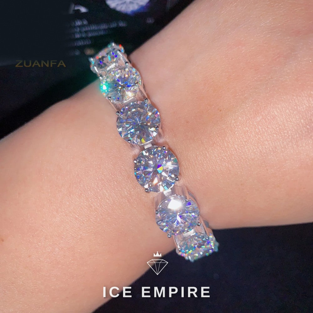 Iced Out Rose Gold Plated Moissanite Cuban Chain