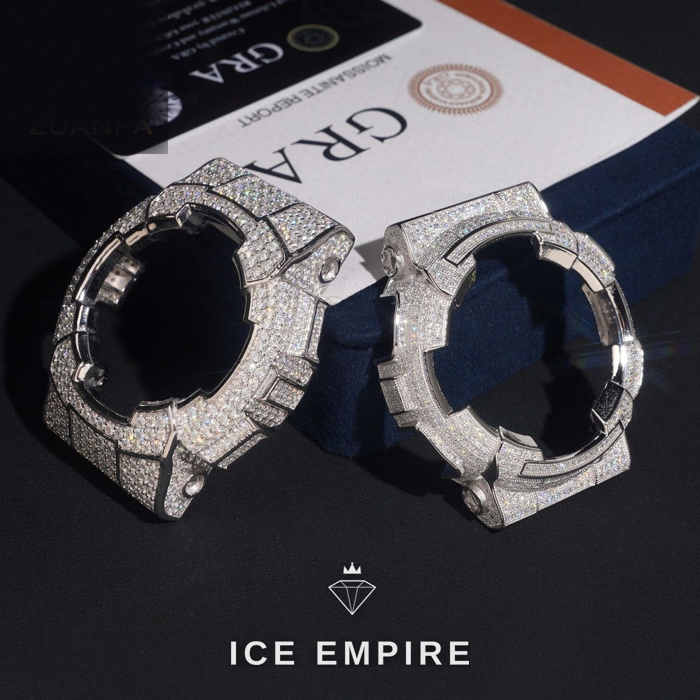 Iced Out 925 Silver Moissanite Watch