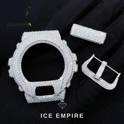 Iced Out 925 Silver Moissanite Watch