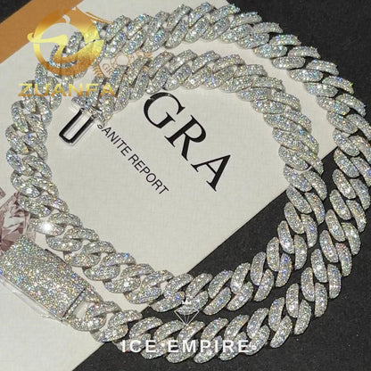 Iced Out Rose Gold Plated Moissanite Cuban Chain