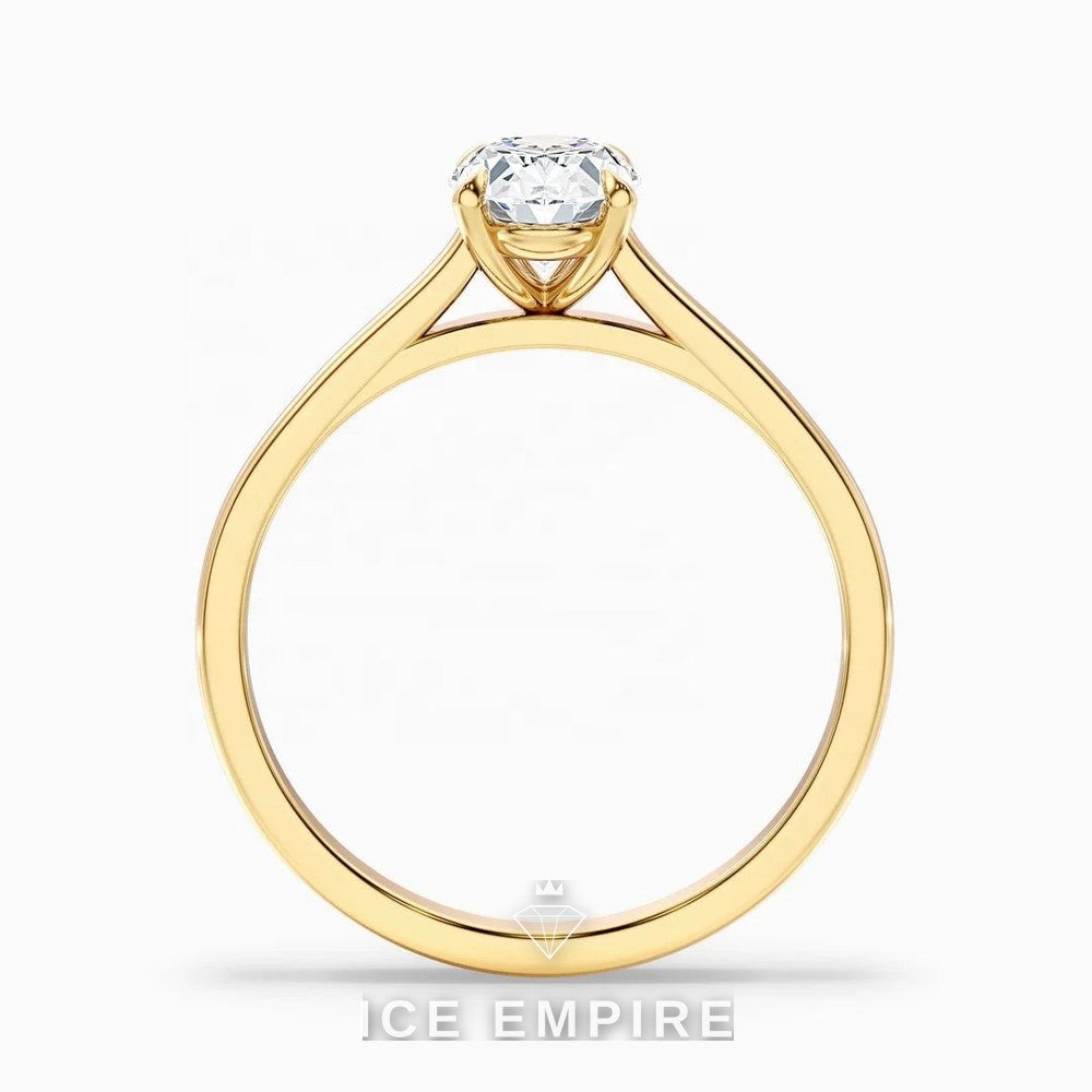 Iced Out Gold Plated Lab Grown Diamond Wedding Band
