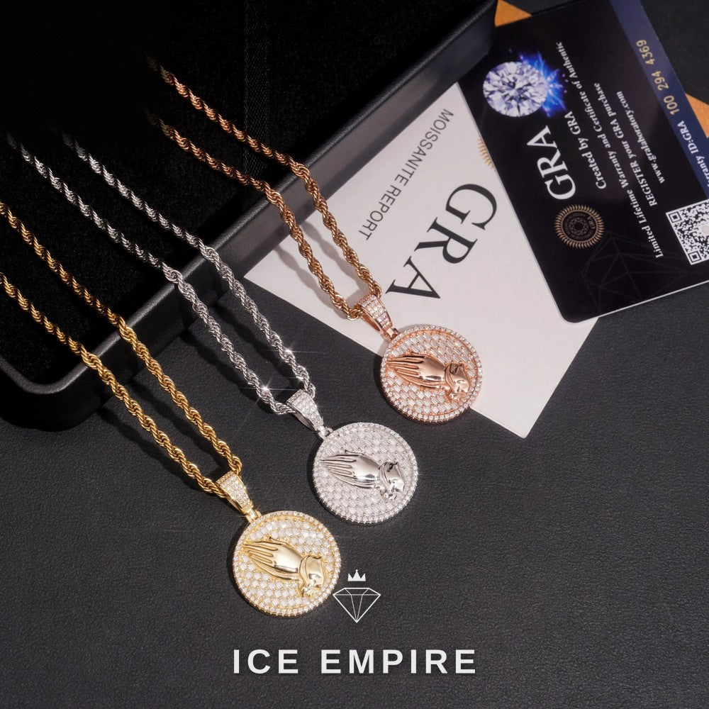 Iced Out Baguette Gold Plated Moissanite Pendant