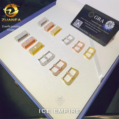 Iced Out 925 Silver Moissanite Watch