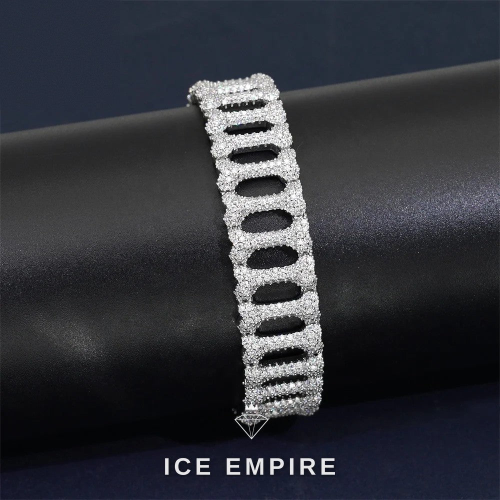 Iced Out Rose Gold Plated Moissanite Cuban Chain