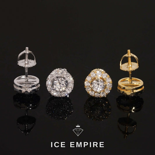 Iced Out Rose Gold Plated Lab Grown Diamond Earrings