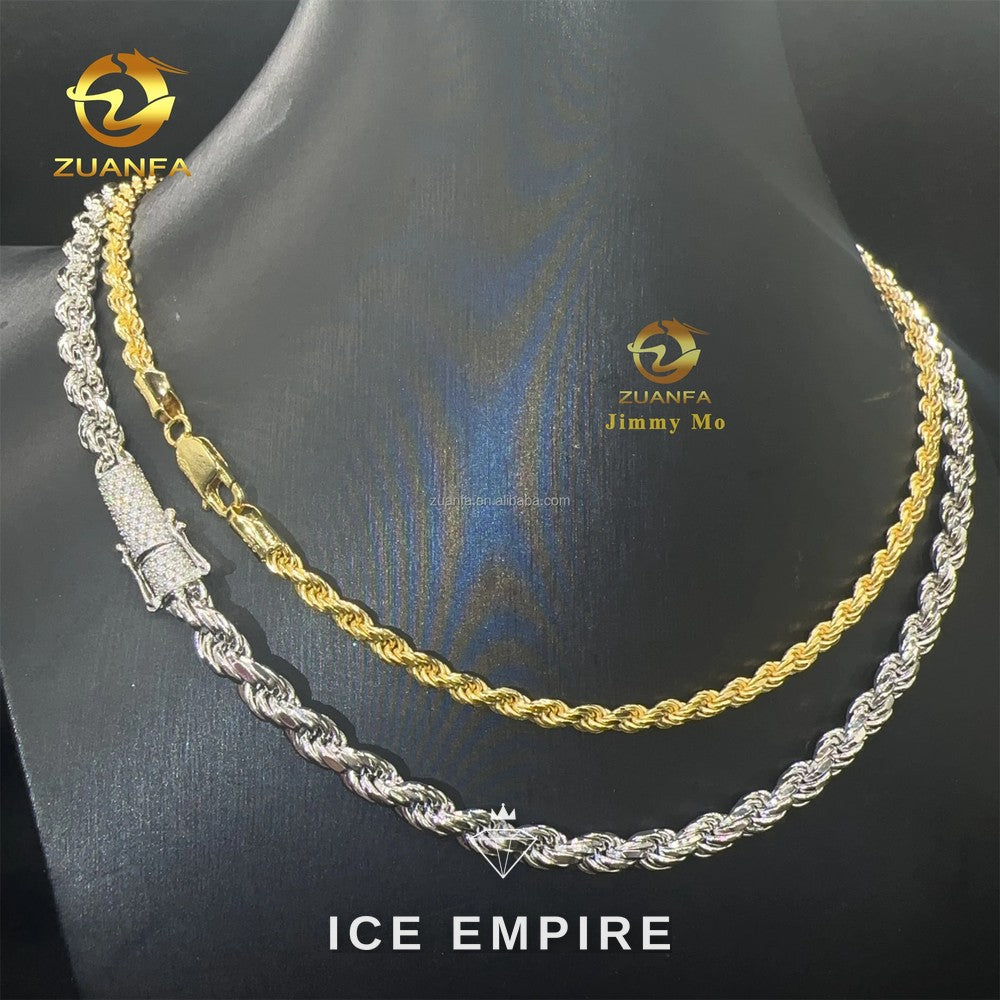 Iced Out Rose Gold Plated Moissanite Cuban Chain