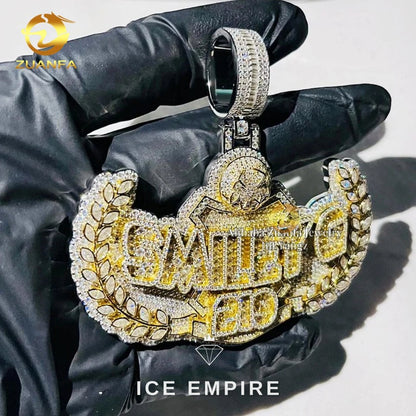 Iced Out Cross 925 Silver Pendant