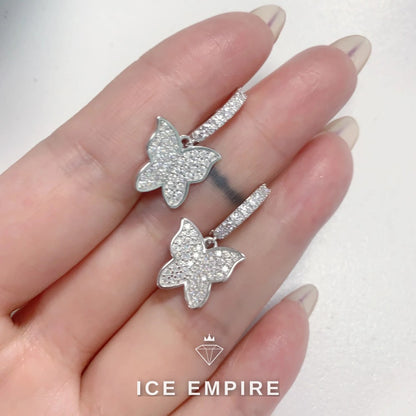 Iced Out 925 Silver Moissanite Stud Earrings