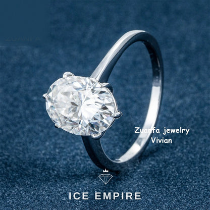 Iced Out 925 Silver Moissanite Ring