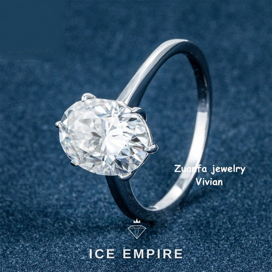 Iced Out 925 Silver Moissanite Ring