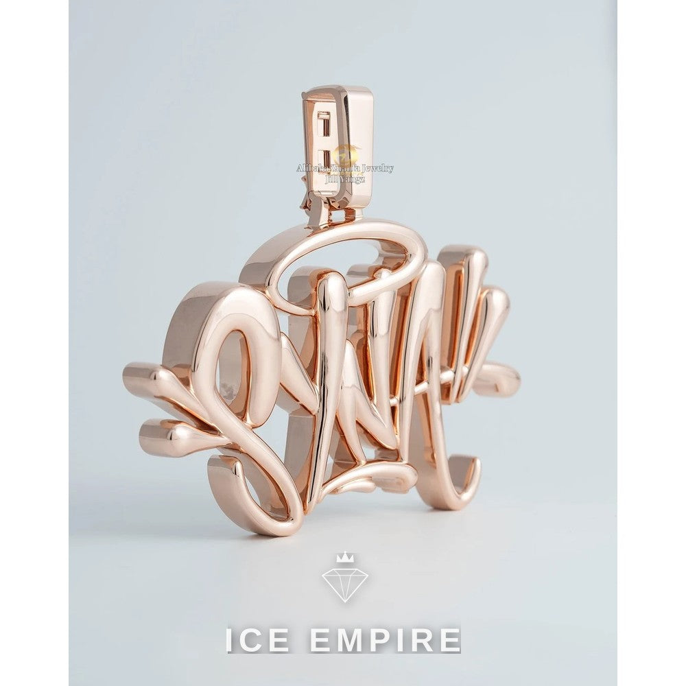 Iced Out Cross 925 Silver Pendant