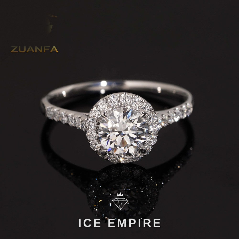 Iced Out Gold Plated Lab Grown Diamond Wedding Band