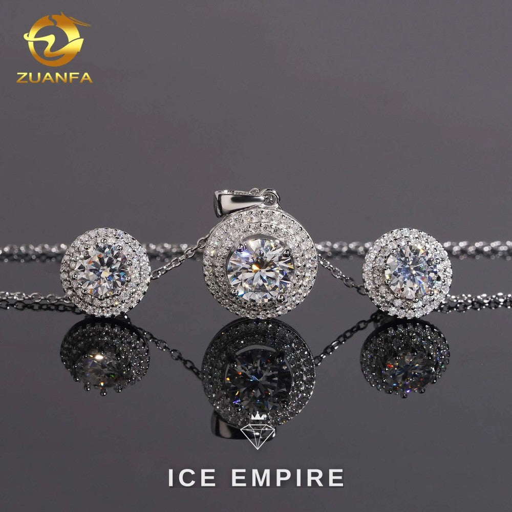 Iced Out 925 Silver Moissanite Cuban Chain