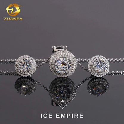 Iced Out 925 Silver Moissanite Cuban Chain