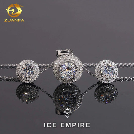 Iced Out 925 Silver Moissanite Cuban Chain