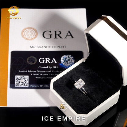 Iced Out Gold Plated Moissanite Wedding Band