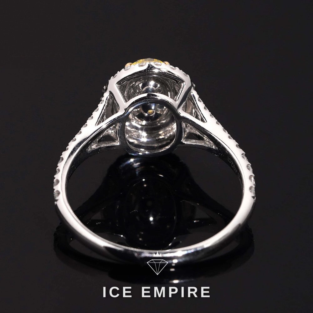 Iced Out 18K Gold Lab Grown Diamond Wedding Band