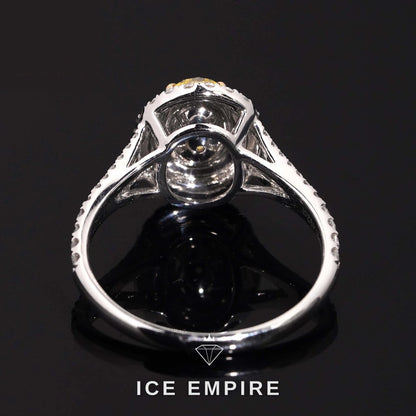 Iced Out 18K Gold Lab Grown Diamond Wedding Band